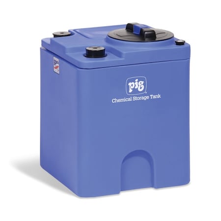 Pig PIG Double-Wall Square Chemical Storage Tank Blue 18" L x 18" W x 24" H PAK5202-BL